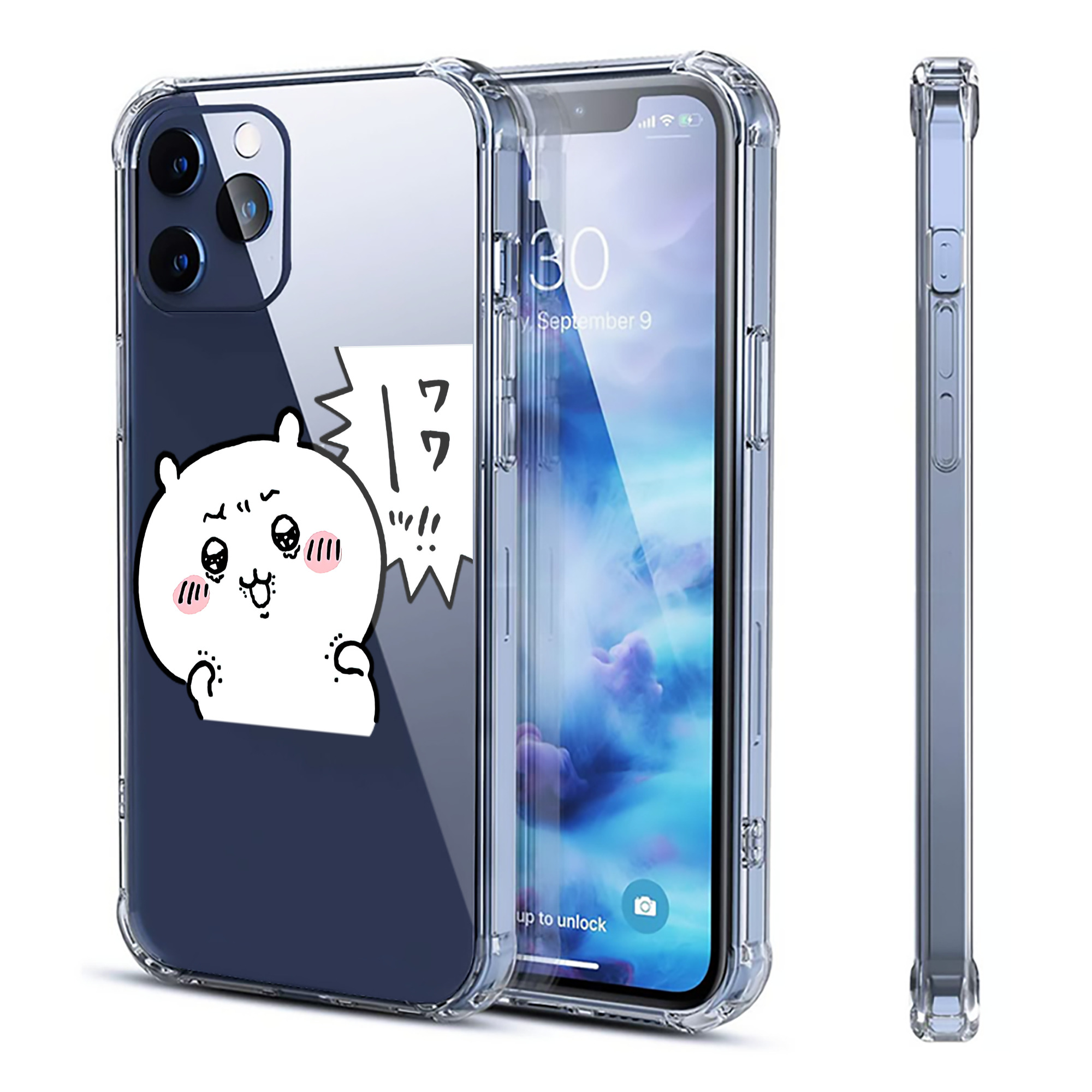 （画像用） ちいかわ ちいかわ Chii-kawa chiikawa 【iPhone 12シリーズ対応】透明スマホケース（クリアソフトケース）